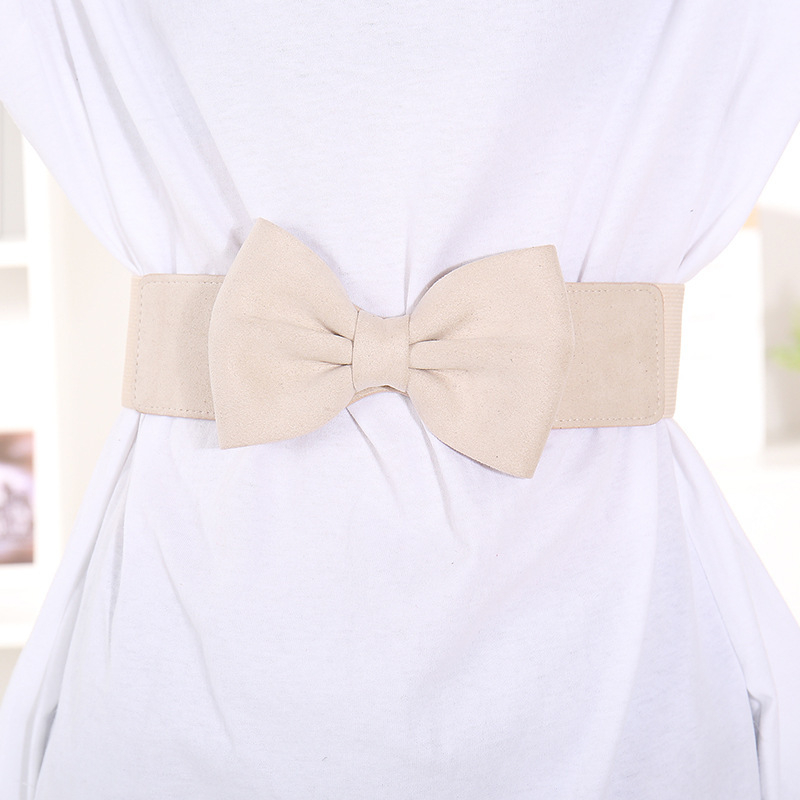 Ruhaszíj bársony masnival és elasztikus övvel, ötvözet csattal, egyszínű dizájn, szélesség 2–4 cm