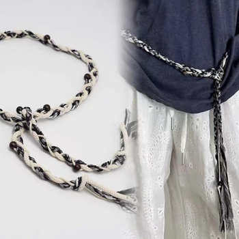 Unisex nylon öv, kézzel horgolt csíkos mintával, vékony szélesség (<2 cm), testreszabható dizájn, irodalmi stílus