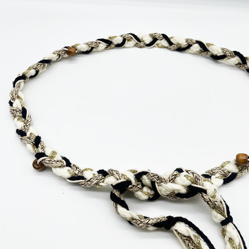 Unisex nylon öv, kézzel horgolt csíkos mintával, vékony szélesség (<2 cm), testreszabható dizájn, irodalmi stílus