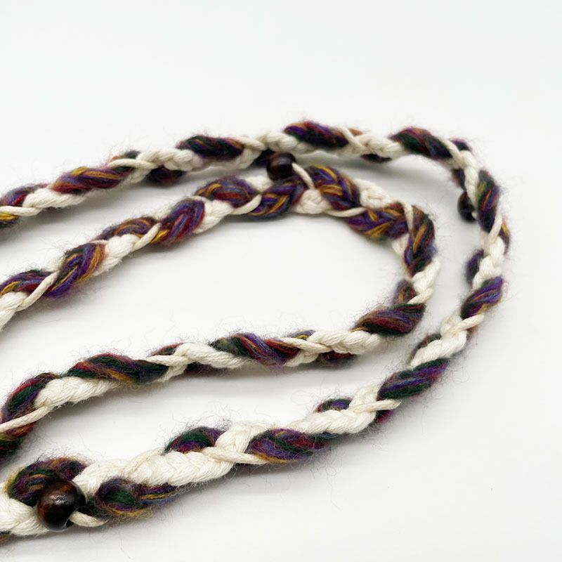 Unisex nylon öv, kézzel horgolt csíkos mintával, vékony szélesség (<2 cm), testreszabható dizájn, irodalmi stílus