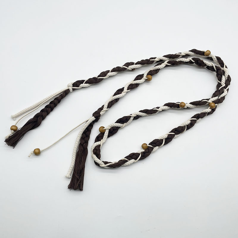 Unisex nylon öv, kézzel horgolt csíkos mintával, vékony szélesség (<2 cm), testreszabható dizájn, irodalmi stílus