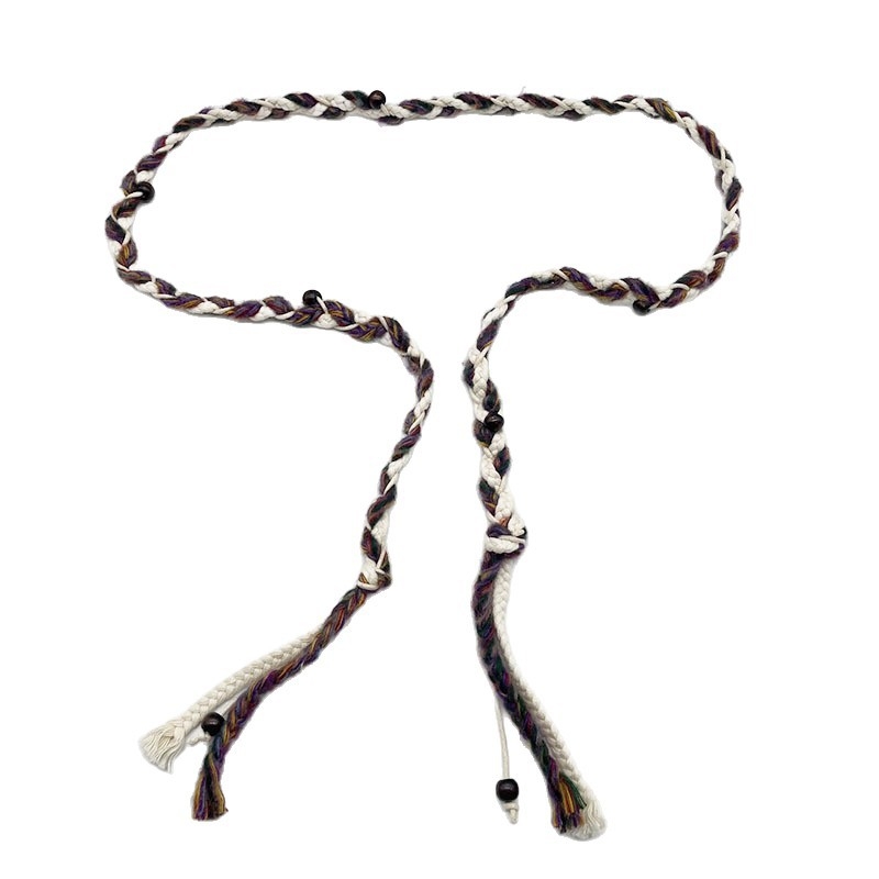 Unisex nylon öv, kézzel horgolt csíkos mintával, vékony szélesség (<2 cm), testreszabható dizájn, irodalmi stílus