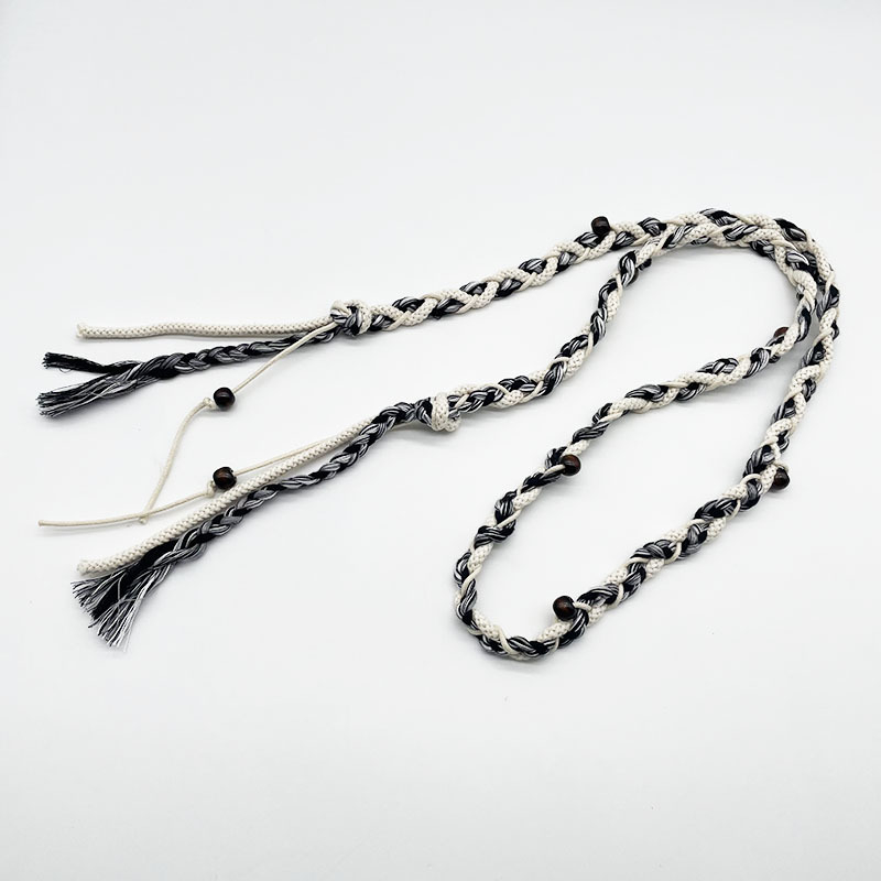 Unisex nylon öv, kézzel horgolt csíkos mintával, vékony szélesség (<2 cm), testreszabható dizájn, irodalmi stílus