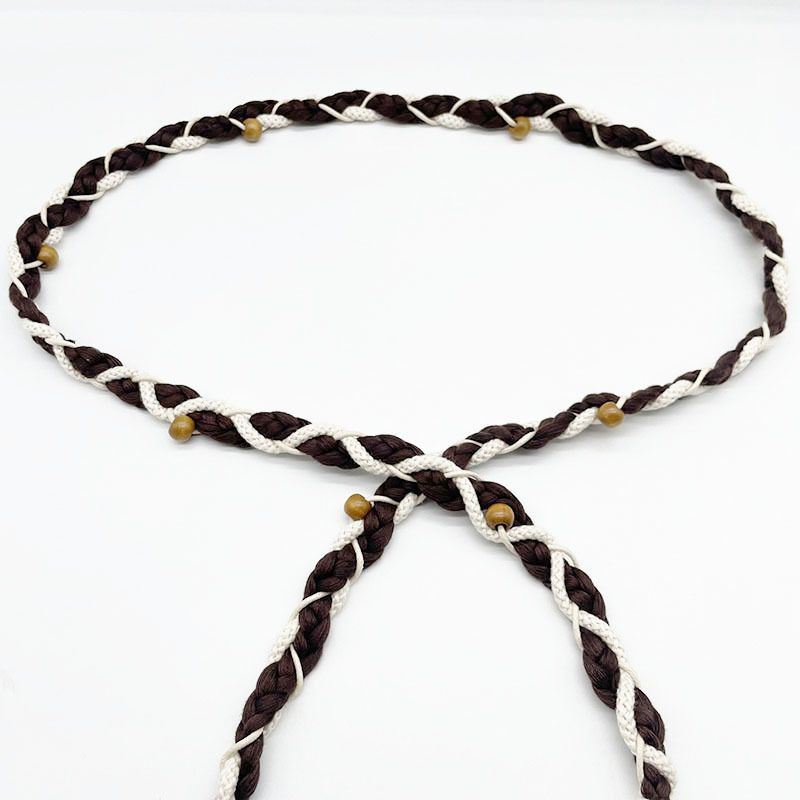 Unisex nylon öv, kézzel horgolt csíkos mintával, vékony szélesség (<2 cm), testreszabható dizájn, irodalmi stílus