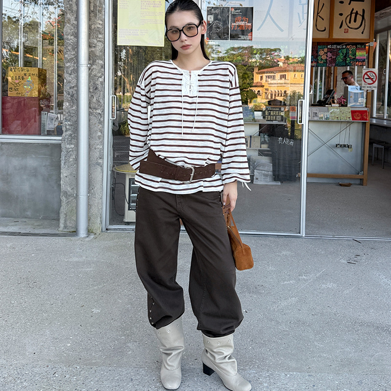 Mmfish Szuédbőr öv ötvözet csattal – széles (>4 cm), csattal záródó, utcai/uniszex stílus, őszi 2025