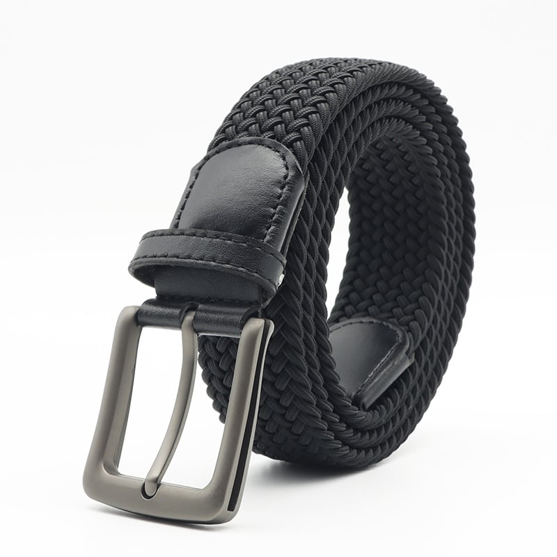 Férfi szövött öv, tűcsattal, poliészter szalag, ötvözet csattal, szélesség 2-4 cm, szövött dizájn