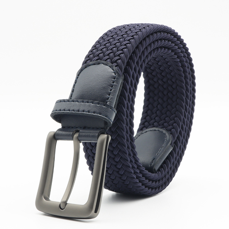 Férfi szövött öv, tűcsattal, poliészter szalag, ötvözet csattal, szélesség 2-4 cm, szövött dizájn