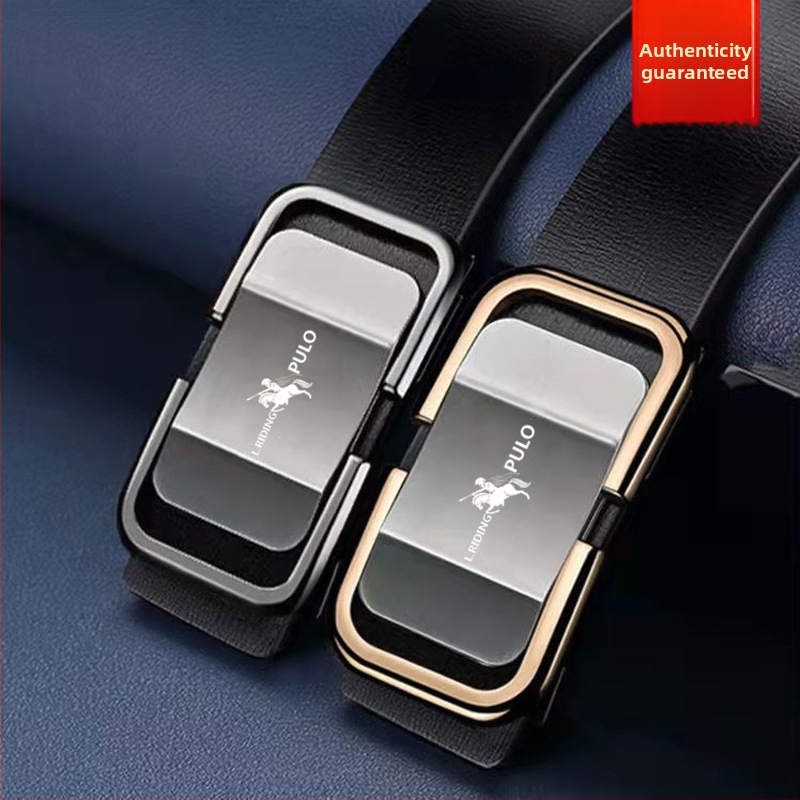 Curea pentru bărbați din piele sintetică, catarama din aliaj, închidere automată, lățime 2-4 cm, stil business minimalist