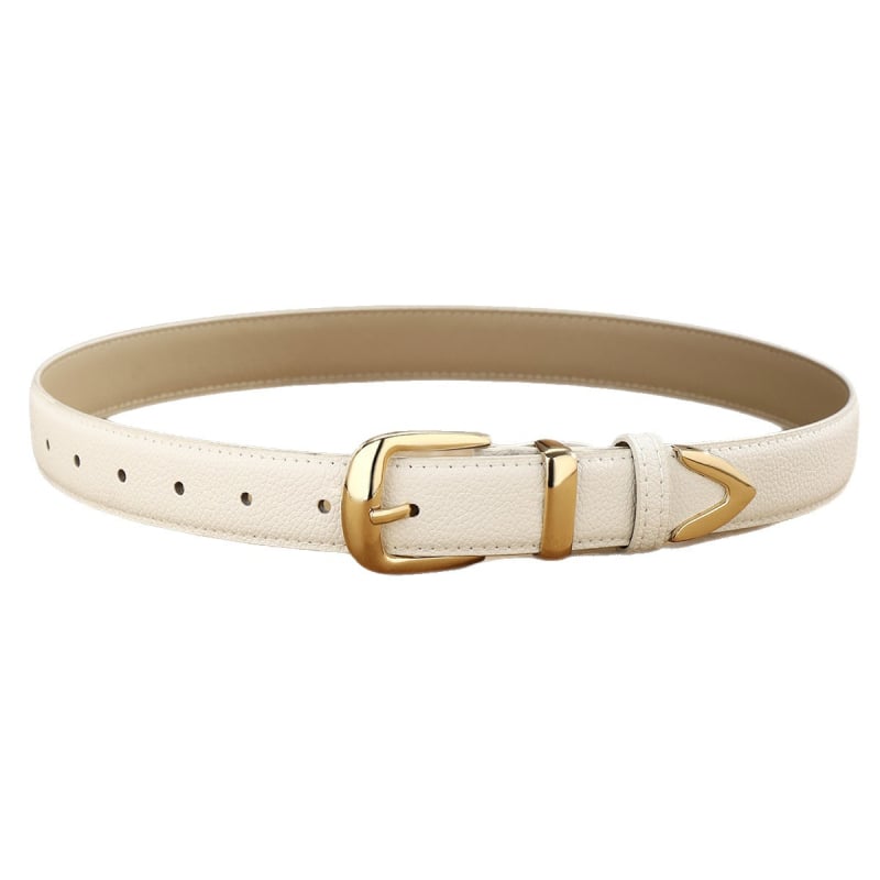 Női PU öv ötvözetes tűcsattal, egyszerű stílus, elektroplakálás, tavasz 2025