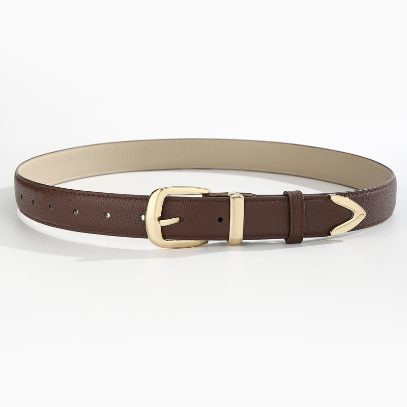 Női PU öv ötvözetes tűcsattal, egyszerű stílus, elektroplakálás, tavasz 2025