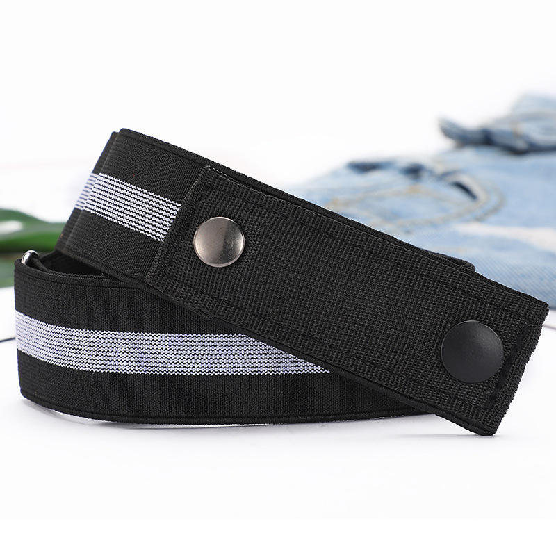 Jeans pojas s bešavnim elastičnim dizajnom, umjetna koža, kopča od lijevanog metala, zatvaranje na klik