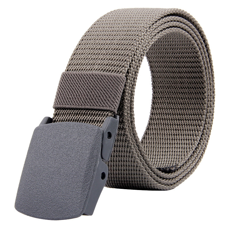 Platneni pojas s plastičnom kopčom, kopča na klik, širok (>4 cm), stil osobni trend