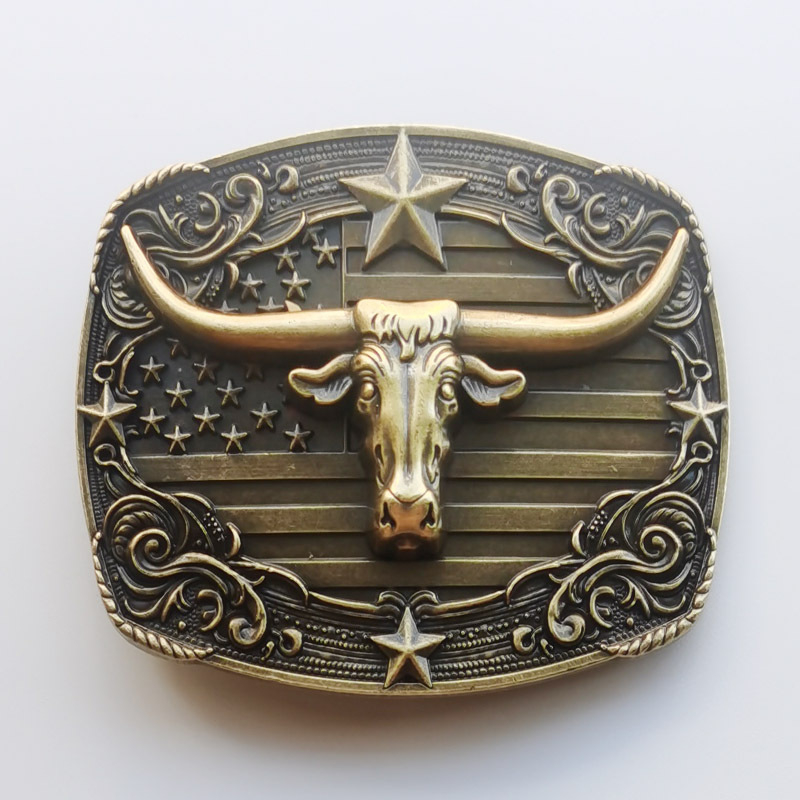 Ötvözet övcsat mintás zászló, sas és bikafej dizájn, sima csat, nyugati cowboy stílus, nyár 2025 kiadás, testreszabható