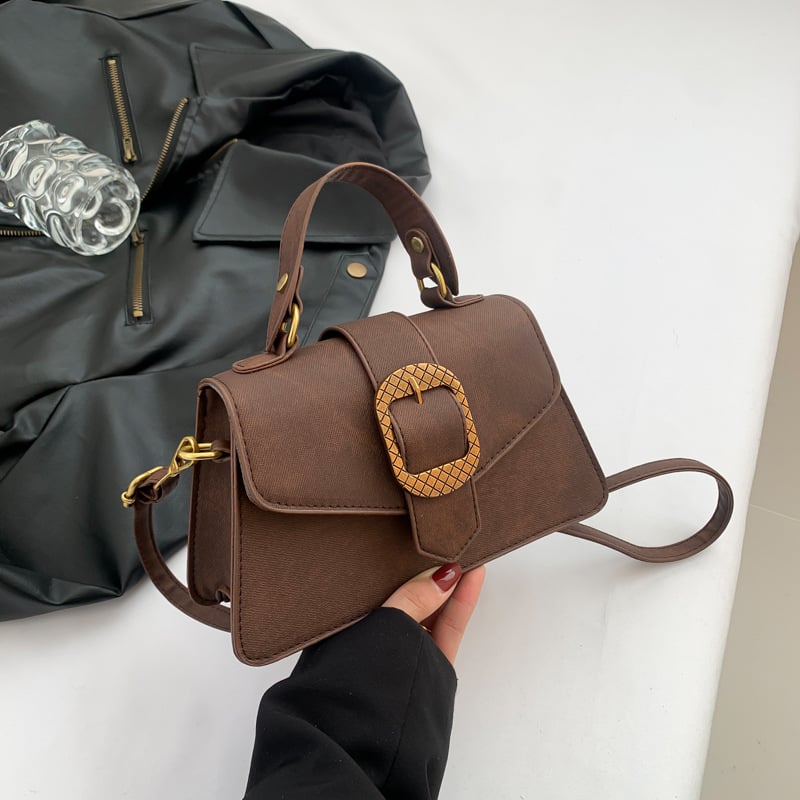 Τσάντα crossbody για τη μασχάλη, PU δέρμα, μικρό τετράγωνο σχήμα, street-trend, άνοιξη 2024, θήκη τηλεφώνου
