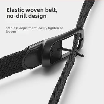 Centură din pânză elastică cu cataramă automată din aliaj, țesută manual, unisex, stil coreean casual golf