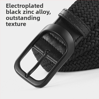 Centură din pânză elastică cu cataramă automată din aliaj, țesută manual, unisex, stil coreean casual golf