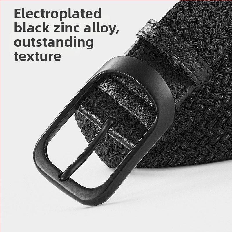 Centură din pânză elastică cu cataramă automată din aliaj, țesută manual, unisex, stil coreean casual golf
