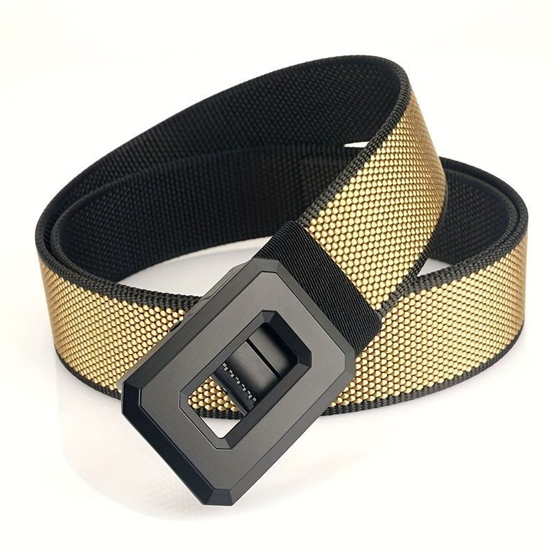 Férfi nylon fonott öv automata csattal, kézzel kötött