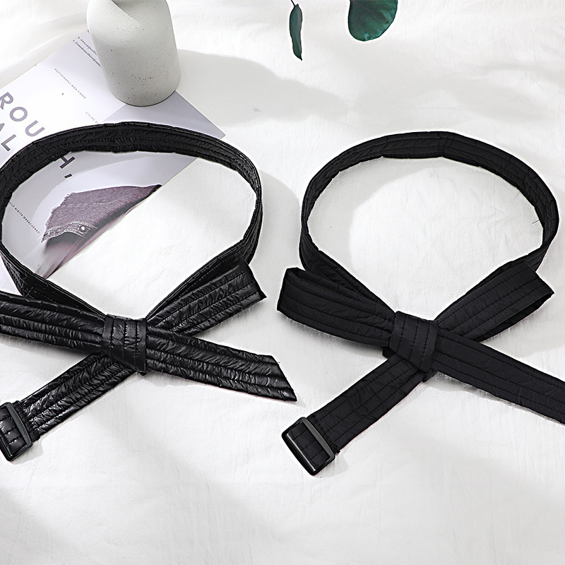 Ženski kaiš za jaknu od perja, s japanskom kopčom, plastična kopča, širina 2–4 cm, ručno šivanje