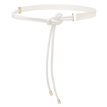 Koreai stílusú elasztikus öv kötött bőrzsinórral, 60–80 cm hosszú, műbőr, uniszex, univerzális dizájn