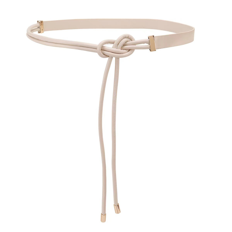 Koreai stílusú elasztikus öv kötött bőrzsinórral, 60–80 cm hosszú, műbőr, uniszex, univerzális dizájn