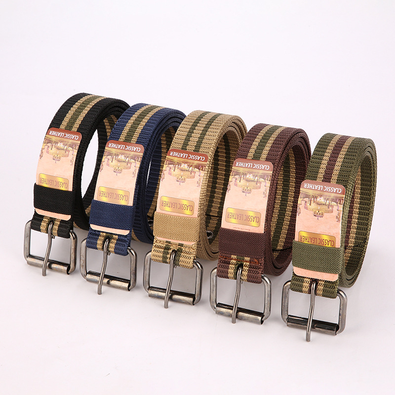 Curea, nailon imitativ, cataramă cu știft, lățime peste 4 cm, electroplatare