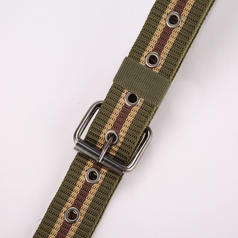 Curea, nailon imitativ, cataramă cu știft, lățime peste 4 cm, electroplatare