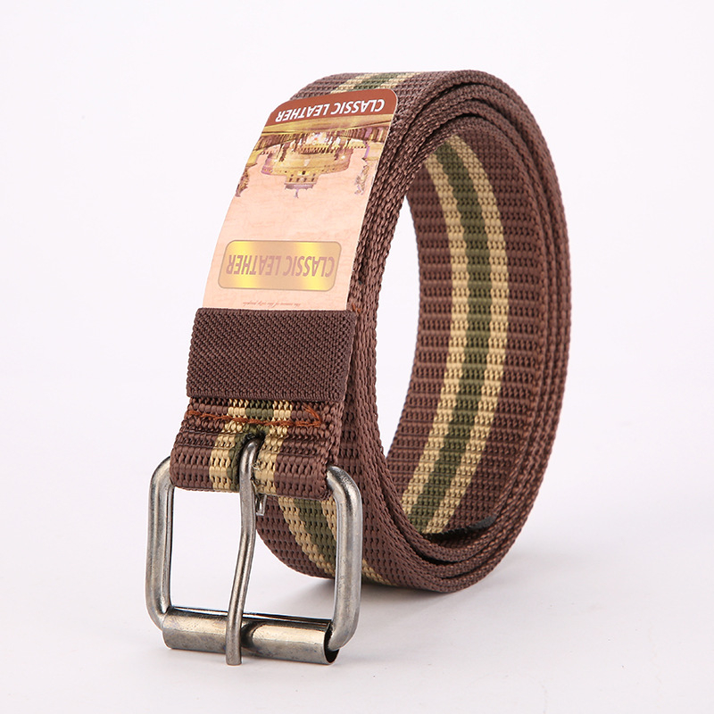 Curea, nailon imitativ, cataramă cu știft, lățime peste 4 cm, electroplatare