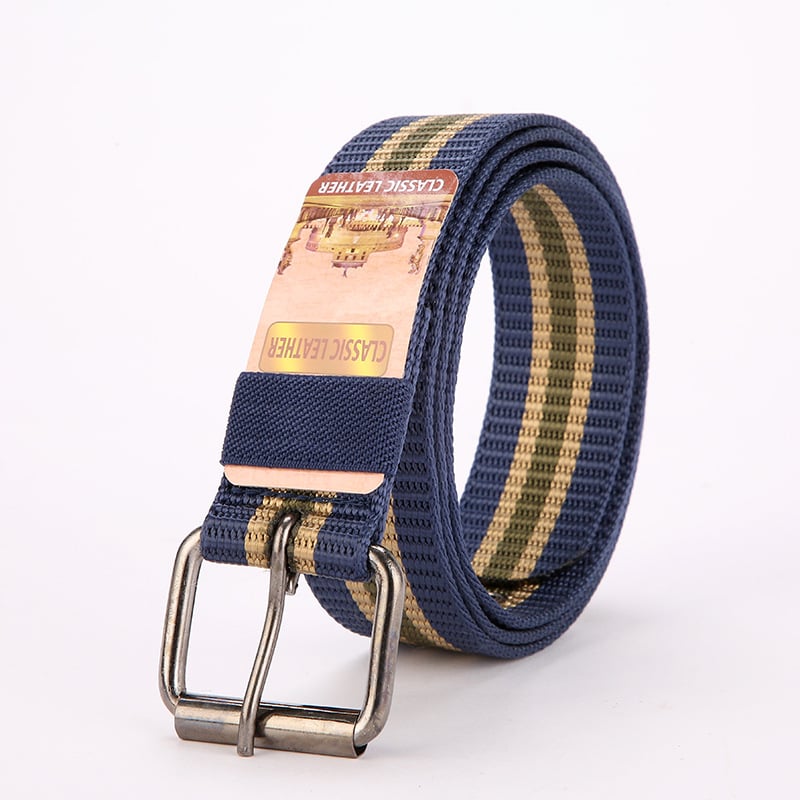 Curea, nailon imitativ, cataramă cu știft, lățime peste 4 cm, electroplatare