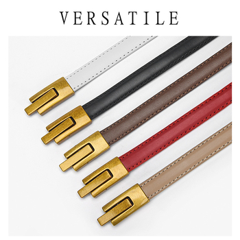 Női bőrszíj ötvözet csattal – gombos zárás, domborított felület, elektroplatinált bevonat