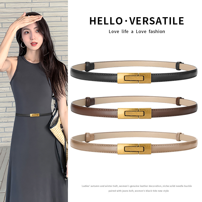 Női bőrszíj ötvözet csattal – gombos zárás, domborított felület, elektroplatinált bevonat