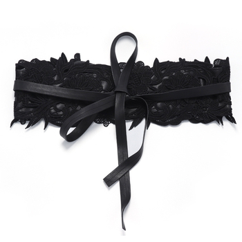 Centură lată pentru talie în stil coreean din piele artificială, finisaj jacquard decorativ, un singur mărime, potrivită pentru fuste și pulovere