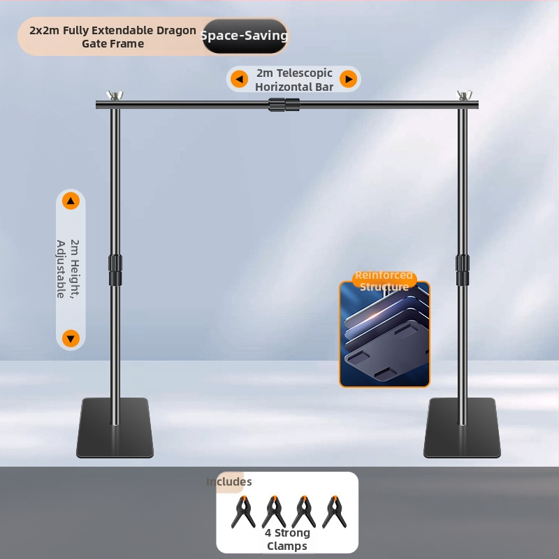 Extreme Shadow Tausta Statiiv Chromakey Taustaga tootekujutamiseks — raua ja ABS konstruktsioon