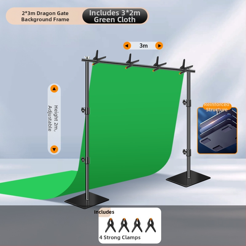 Extreme Shadow Tausta Statiiv Chromakey Taustaga tootekujutamiseks — raua ja ABS konstruktsioon