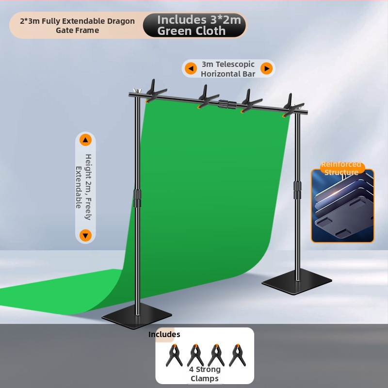 Extreme Shadow Tausta Statiiv Chromakey Taustaga tootekujutamiseks — raua ja ABS konstruktsioon
