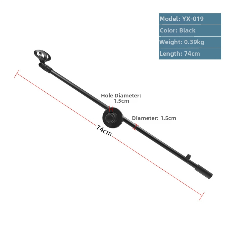 Mikrofona statīvs ar trim kājām, grīdas statīvs, vertikāls šķērsstienis, modelis 103