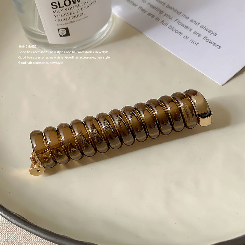 Juuksehooldus: läbipaistev telefonikaabli juuksekumm, vedru klipiga, UV kattega, PVC materjal