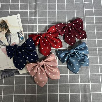 Γυναικεία παπιόν από πολυεστέρα, Jacquard ύφανση, με πουά σχέδιο, κανονικό πλάτος