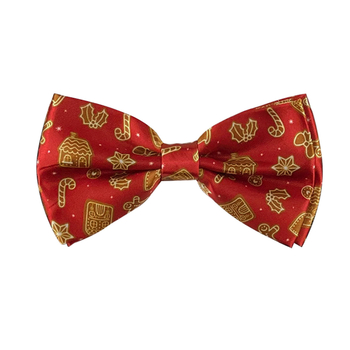 Γραβάτα για τα Χριστούγεννα από πολυεστέρα, unisex, στιλ flat-head, με χιονονιφάδες, καραμέλες και gingerbread man