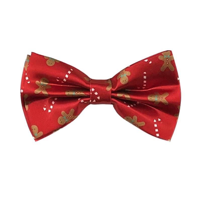 Γραβάτα για τα Χριστούγεννα από πολυεστέρα, unisex, στιλ flat-head, με χιονονιφάδες, καραμέλες και gingerbread man