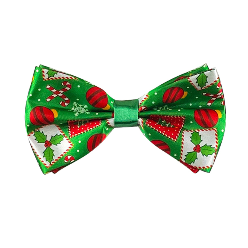 Γραβάτα για τα Χριστούγεννα από πολυεστέρα, unisex, στιλ flat-head, με χιονονιφάδες, καραμέλες και gingerbread man