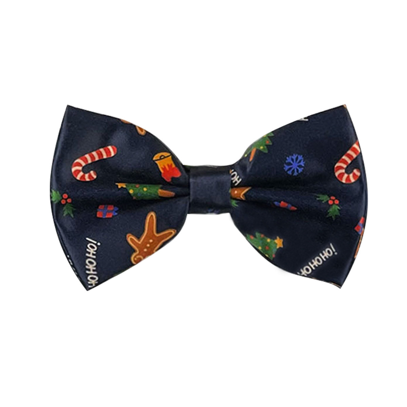 Γραβάτα για τα Χριστούγεννα από πολυεστέρα, unisex, στιλ flat-head, με χιονονιφάδες, καραμέλες και gingerbread man