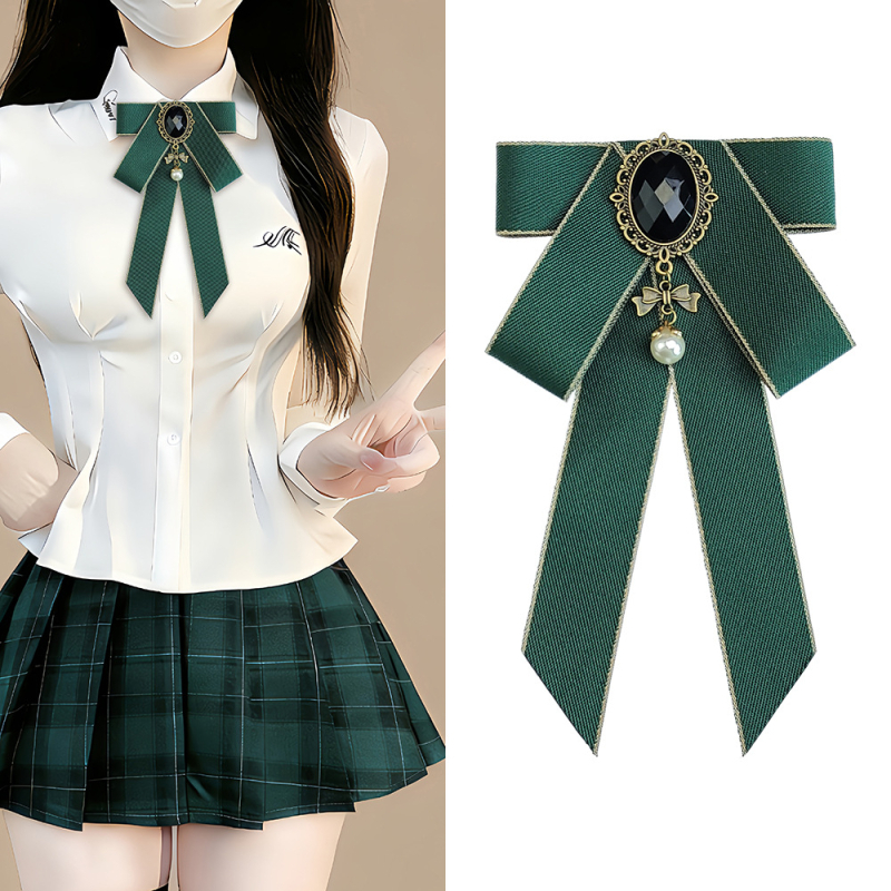 Női gallér virágos csokornyakkendő - kézzel készített, ötvözet, minimalist stílus, két az egyben