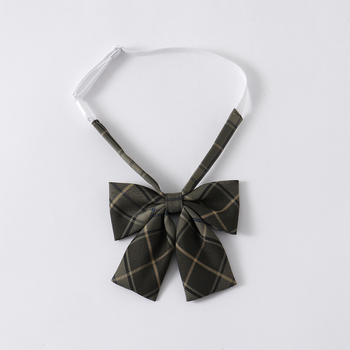 Σετ αξεσουάρ για τον γιακά JK σε ιαπωνικό στυλ: λουλούδι για τον γιακά και φιογκάκι από συνθετικό δέρμα, γυναικείο στυλ, σχέδιο σε φύλλα