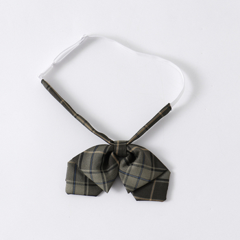 Σετ αξεσουάρ για τον γιακά JK σε ιαπωνικό στυλ: λουλούδι για τον γιακά και φιογκάκι από συνθετικό δέρμα, γυναικείο στυλ, σχέδιο σε φύλλα