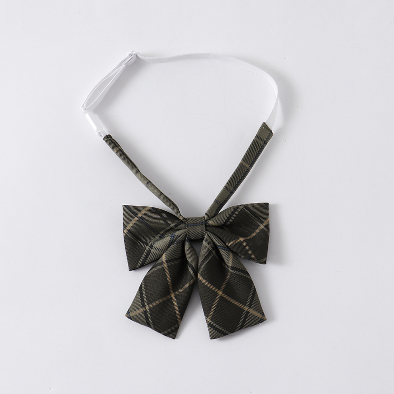 Σετ αξεσουάρ για τον γιακά JK σε ιαπωνικό στυλ: λουλούδι για τον γιακά και φιογκάκι από συνθετικό δέρμα, γυναικείο στυλ, σχέδιο σε φύλλα