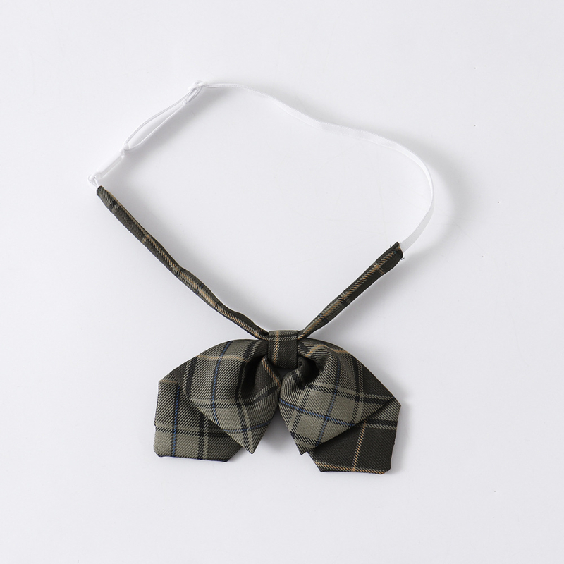 Σετ αξεσουάρ για τον γιακά JK σε ιαπωνικό στυλ: λουλούδι για τον γιακά και φιογκάκι από συνθετικό δέρμα, γυναικείο στυλ, σχέδιο σε φύλλα