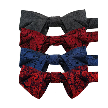 Férfi csokornyakkendő Jacquard, virágos minta, lapos fejű stílus, poliészter szál, esküvői kiegészítő, egyedi csomagolás