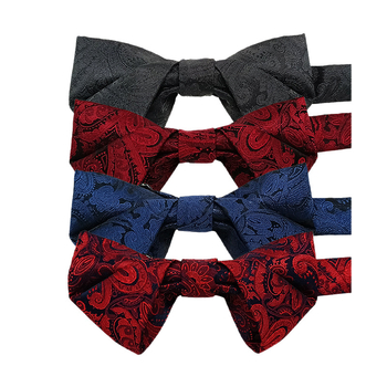 Férfi csokornyakkendő Jacquard, virágos minta, lapos fejű stílus, poliészter szál, esküvői kiegészítő, egyedi csomagolás