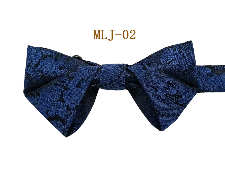 Férfi csokornyakkendő Jacquard, virágos minta, lapos fejű stílus, poliészter szál, esküvői kiegészítő, egyedi csomagolás